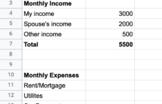 How To Make A Budget With Google Sheets throughout Setting A Budget Worksheet