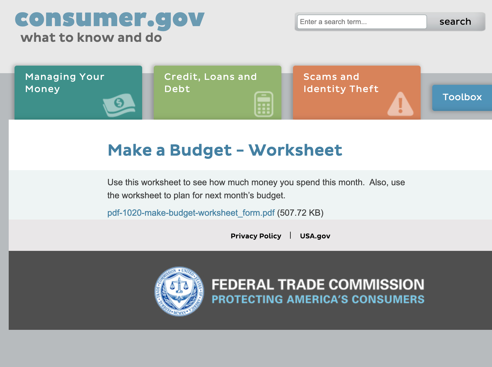 How To Use Free Budget Templates In Excel And Google Sheets within Make A Budget Worksheet Consumer.gov