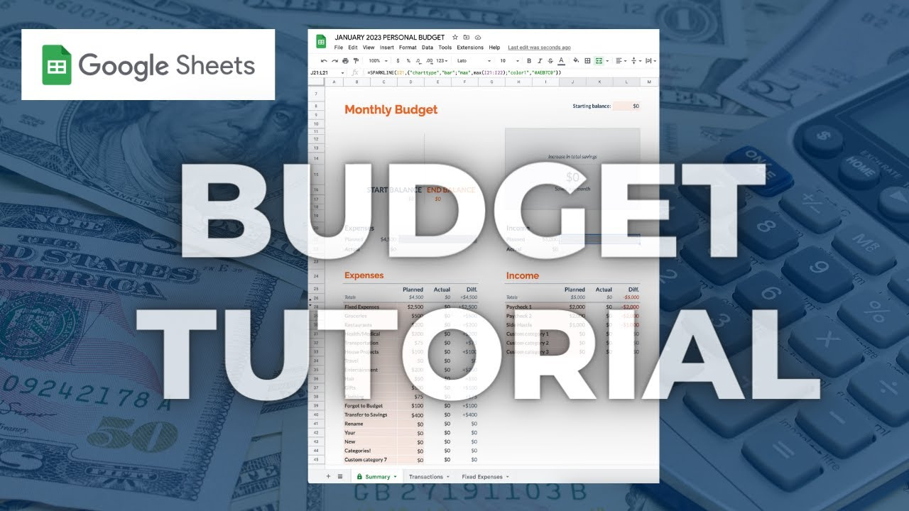 How To Use The Google Sheets Budget Template (Free Spreadsheet!) in Clark Howard Budget Worksheet
