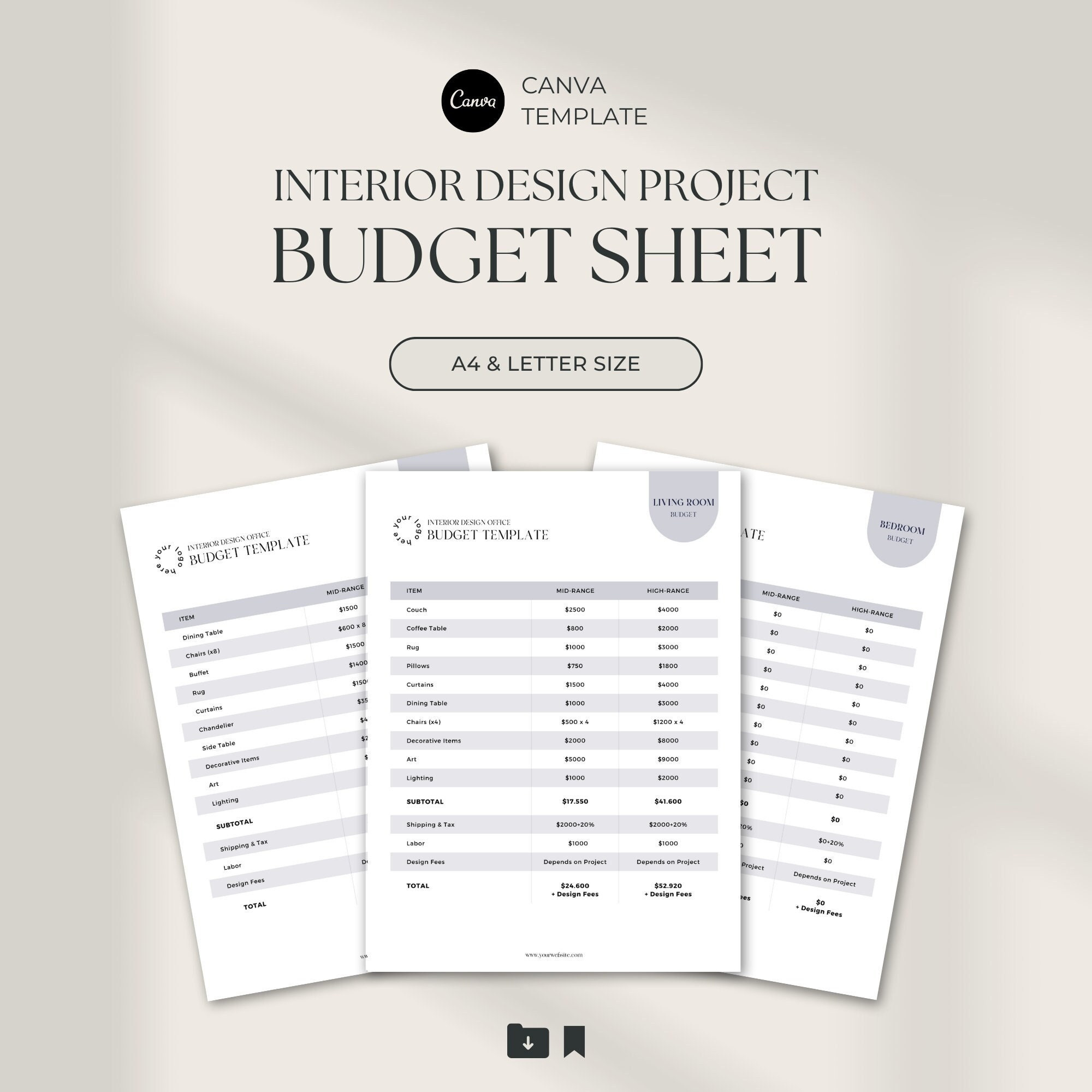 Interior Design Budget Sheet Vorlage | Budget-Arbeitsblatt Für pertaining to Interior Design Budget Worksheet