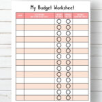 Kids Budget Worksheet • Instant Download   Etsy Within Budgeting Worksheet For Kids