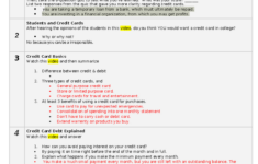 Lesson 2: Credit Cards - Student Activity Guide With Key Insights throughout Budgeting For Your Credit Card Payments Worksheet Answers