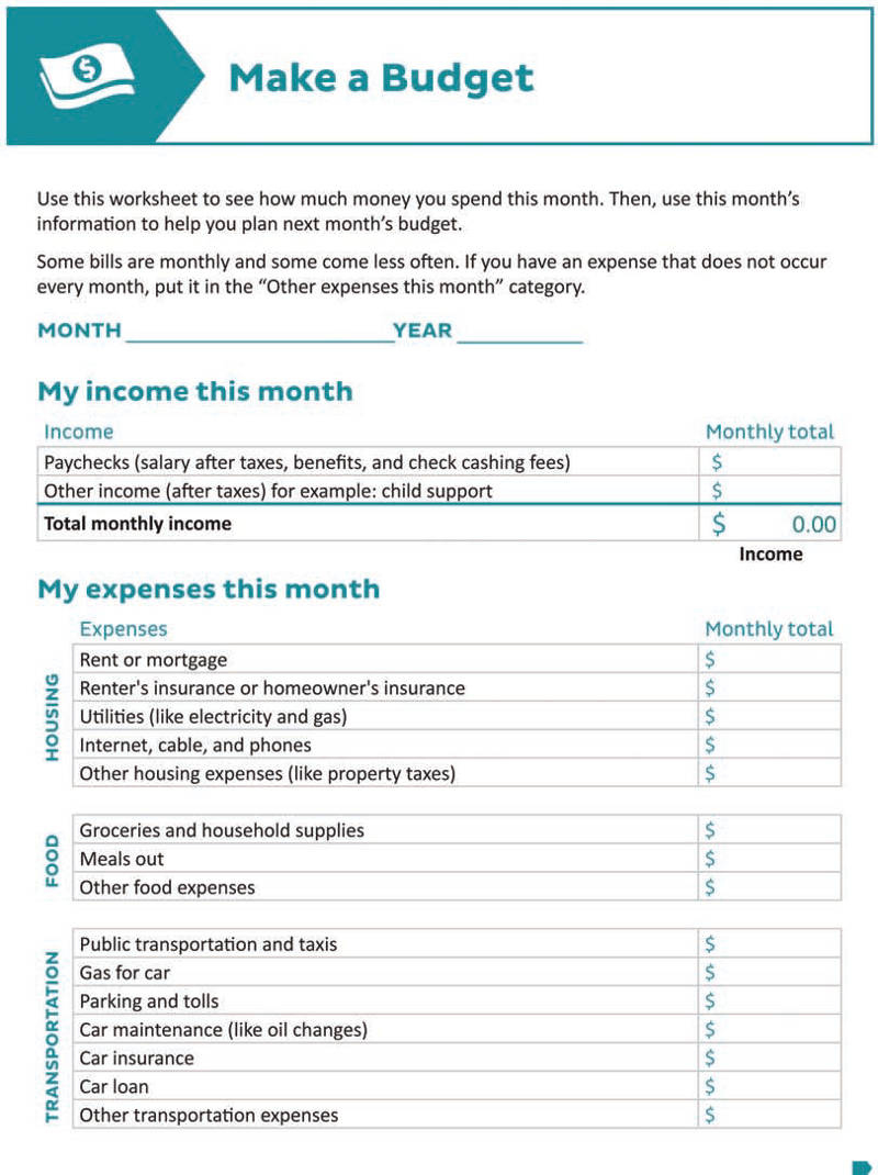 Make A Budget Worksheet - Milwaukee Courier Weekly Newspaper pertaining to Make a Budget Worksheet Answers