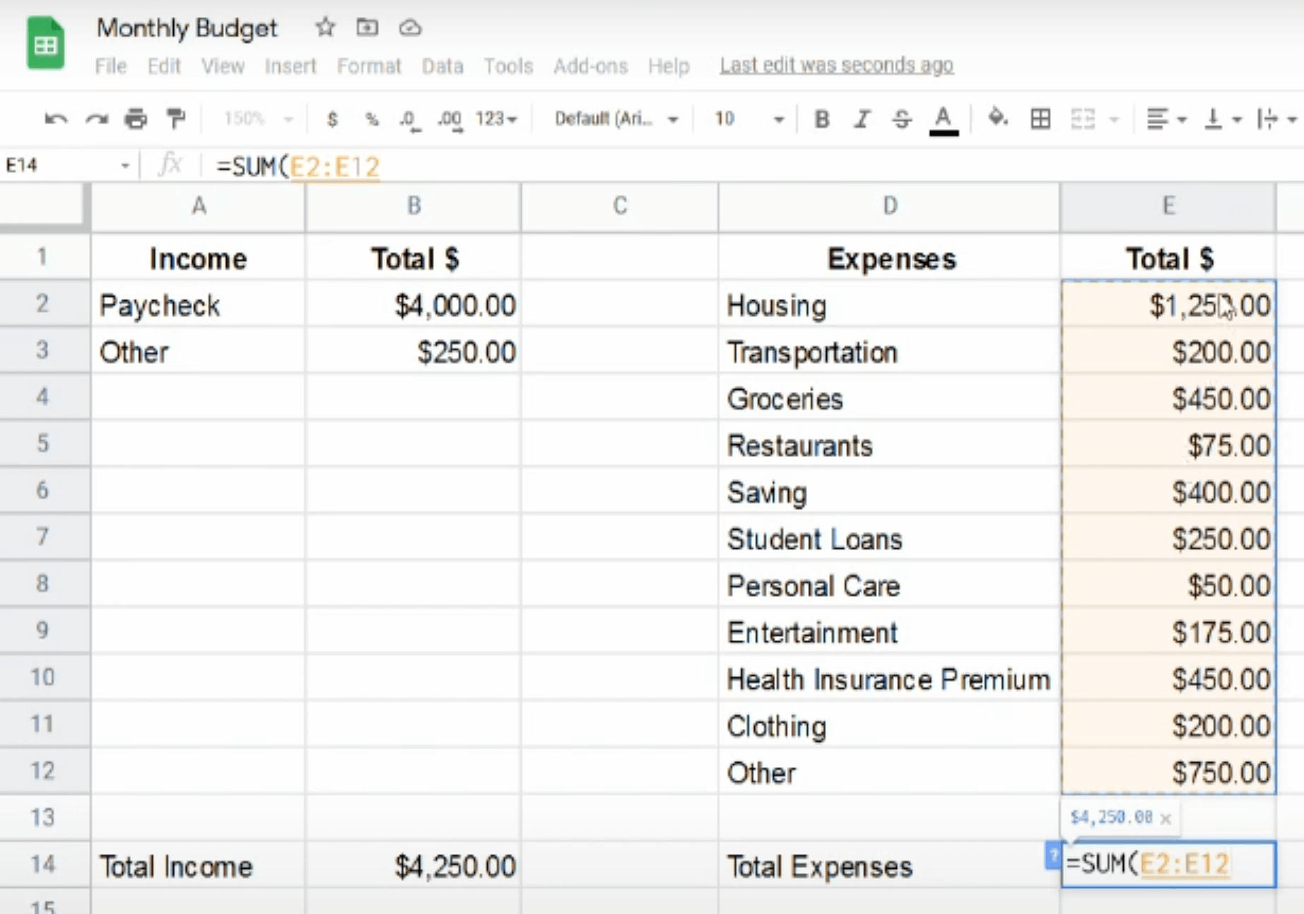 Math Monday: Budgeting With Spreadsheets - Blog in Money Mentors Budget Worksheet