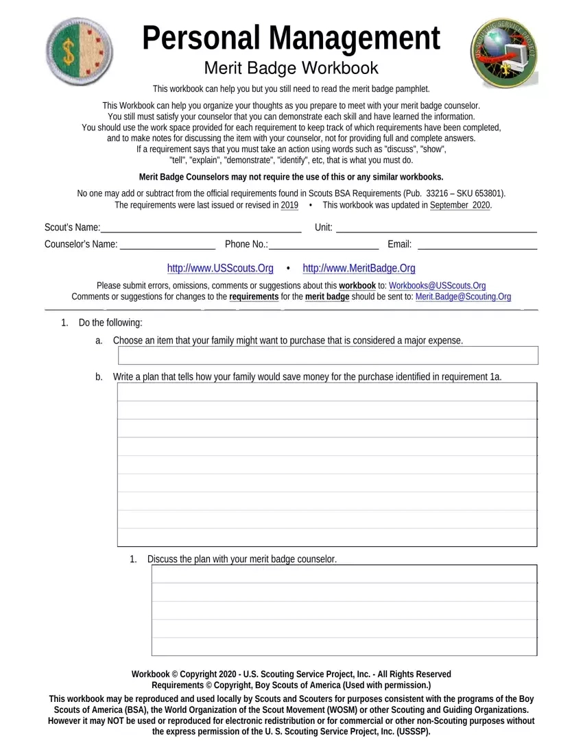 Merit Badge Personal ≡ Fill Out Printable Pdf Forms Online for Personal Management Merit Badge Budget Worksheet