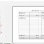Military Paycheck / Budget Planner (Bi Monthly). Track Your Inside Military Budget Worksheet