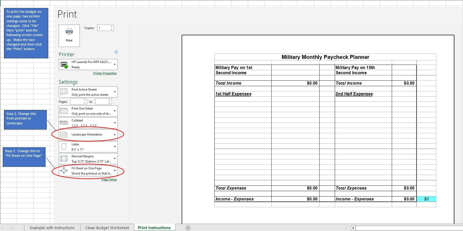 Military Paycheck / Budget Planner (Bi-Monthly). Track Your inside Military Budget Worksheet