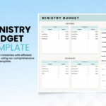 Ministry Budget Template In Excel, Google Sheets   Download In Church Ministry Budget Worksheet