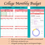 Monatliches Budget Vorlage: College Edition | Spar Tracker | 2022 For Budget Worksheet For College Students Monatliches Budget Vorlage: College Edition | Spar Tracker | 2022 For Budget Worksheet For College Students