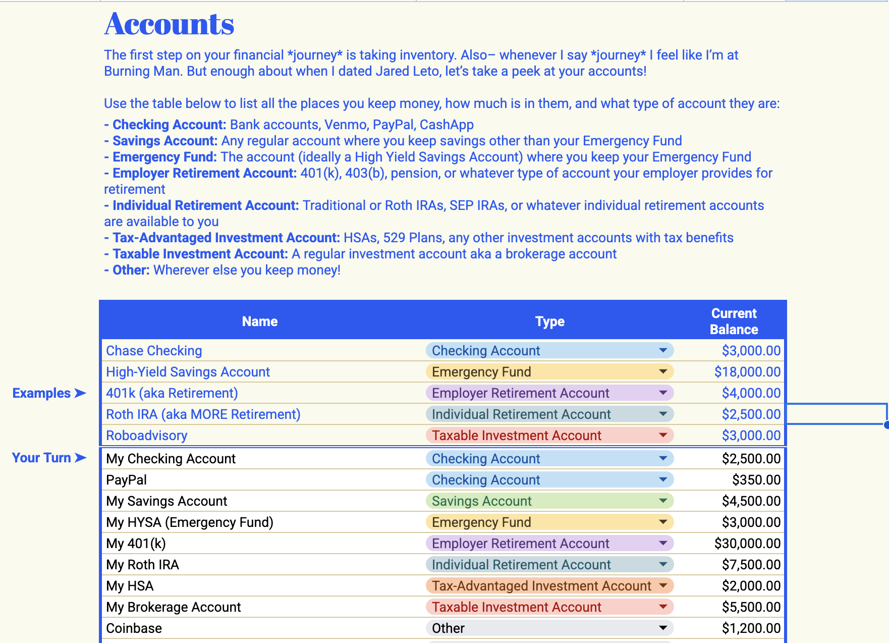Money Book 2.0 for Mrs Dow Jones Budget Worksheet