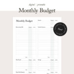 Monthly Budget Planner | Christian Budgeting Template | Financial Within Christian Budget Worksheets