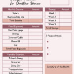 Monthly Budget Planner For Christian Women   Etsy For Christian Financial Budget Worksheet