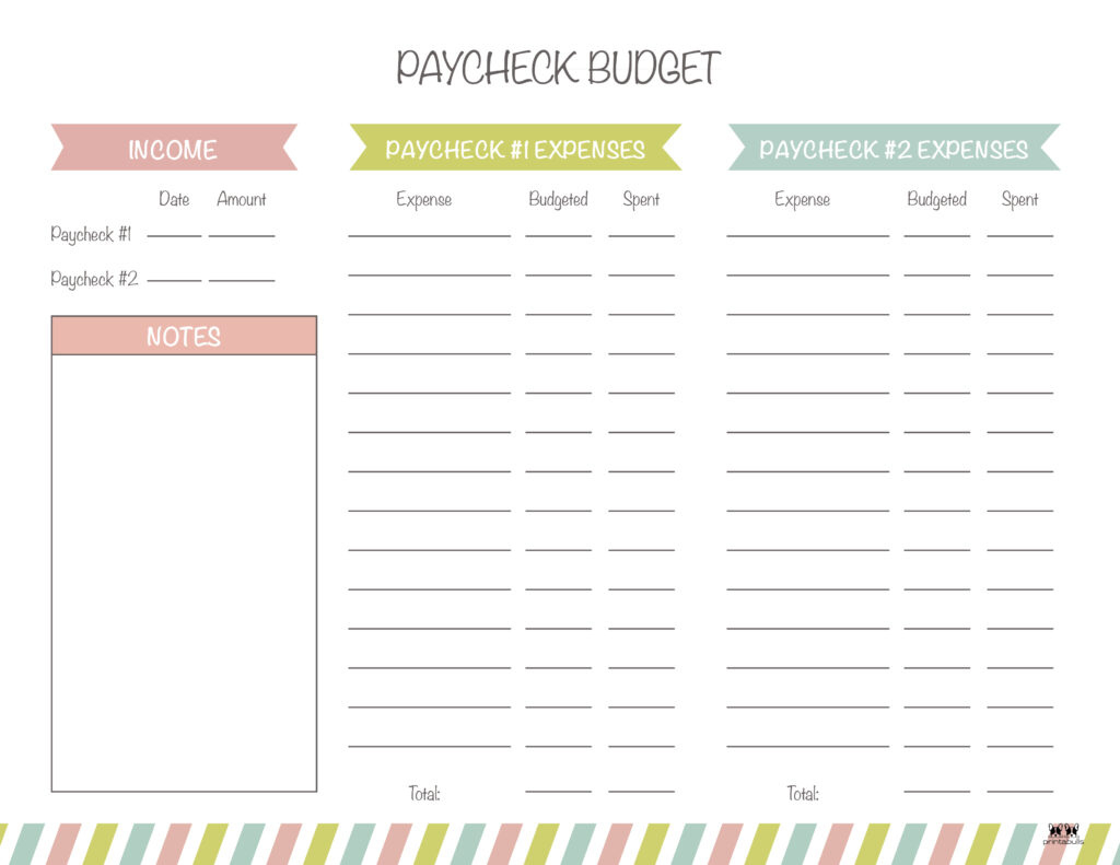Monthly Budget Planners - 20 Free Printables | Printabulls regarding Free Budget Planner Worksheet