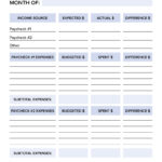 Monthly Budget Planners   20 Free Printables | Printabulls Throughout My Monthly Budget Worksheet