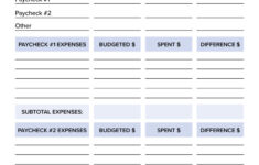 Monthly Budget Planners - 20 Free Printables | Printabulls throughout My Monthly Budget Worksheet