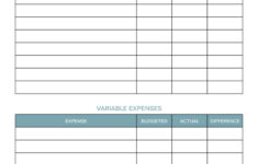 Monthly Budget Planners - 20 Free Printables | Printabulls with Single Person Free Printable Monthly Budget Worksheet