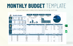 Monthly Budget Templates In Excel, Google Sheets - Download within Excel Budget Worksheet Download