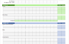 Monthly Cash Flow Worksheet For Personal Finance inside Cash Flow Budget Worksheet