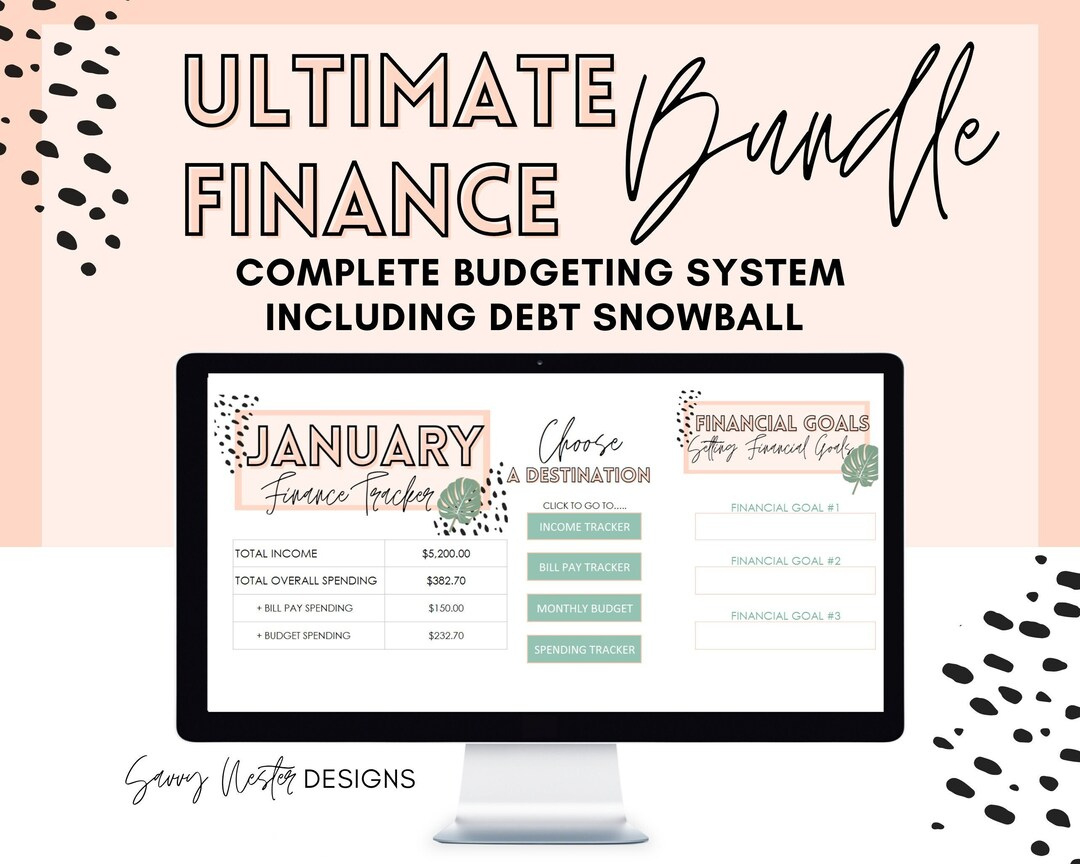 Monthly Digital Budget Planner Template - Excel Financial throughout Edward Jones Budget Worksheet