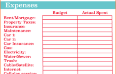 Monthly Household Budget Spreadsheet Template with Family Budget Worksheet