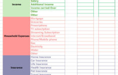 Monthly Household Budget Template. Easy To Use Excel Spreadsheet. Digital  Download. - Etsy pertaining to Household Budget Planning Worksheet