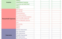 Monthly Household Budget Template. Easy To Use Excel Spreadsheet. Digital  Download. - Etsy within Monthly Household Budget Worksheet