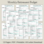 Monthly Retirement Budget, Retirement Budget, Retirement Planning With Retirement Expense Budget Worksheet