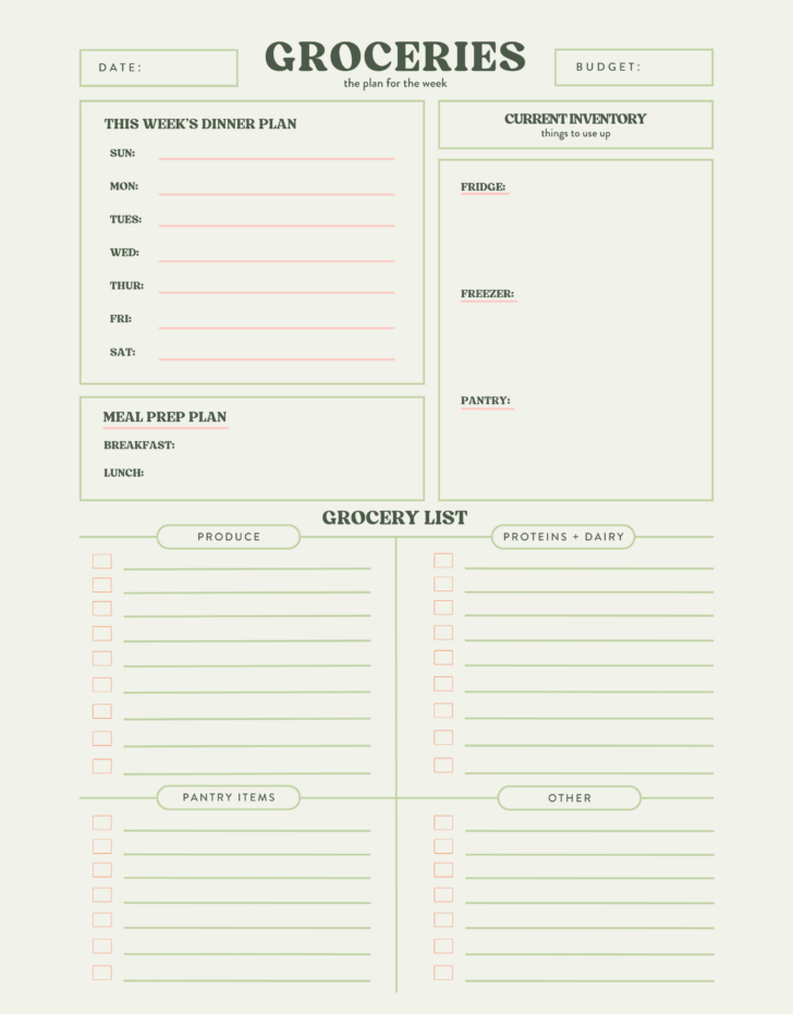 Grocery Shopping Budget Worksheet Grocery Shopping Budget Worksheet