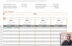 New Excel Debt Payoff Planner And Tracker - The Happy Giraffe in Til Debt Do Us Part Budget Worksheet Download Free