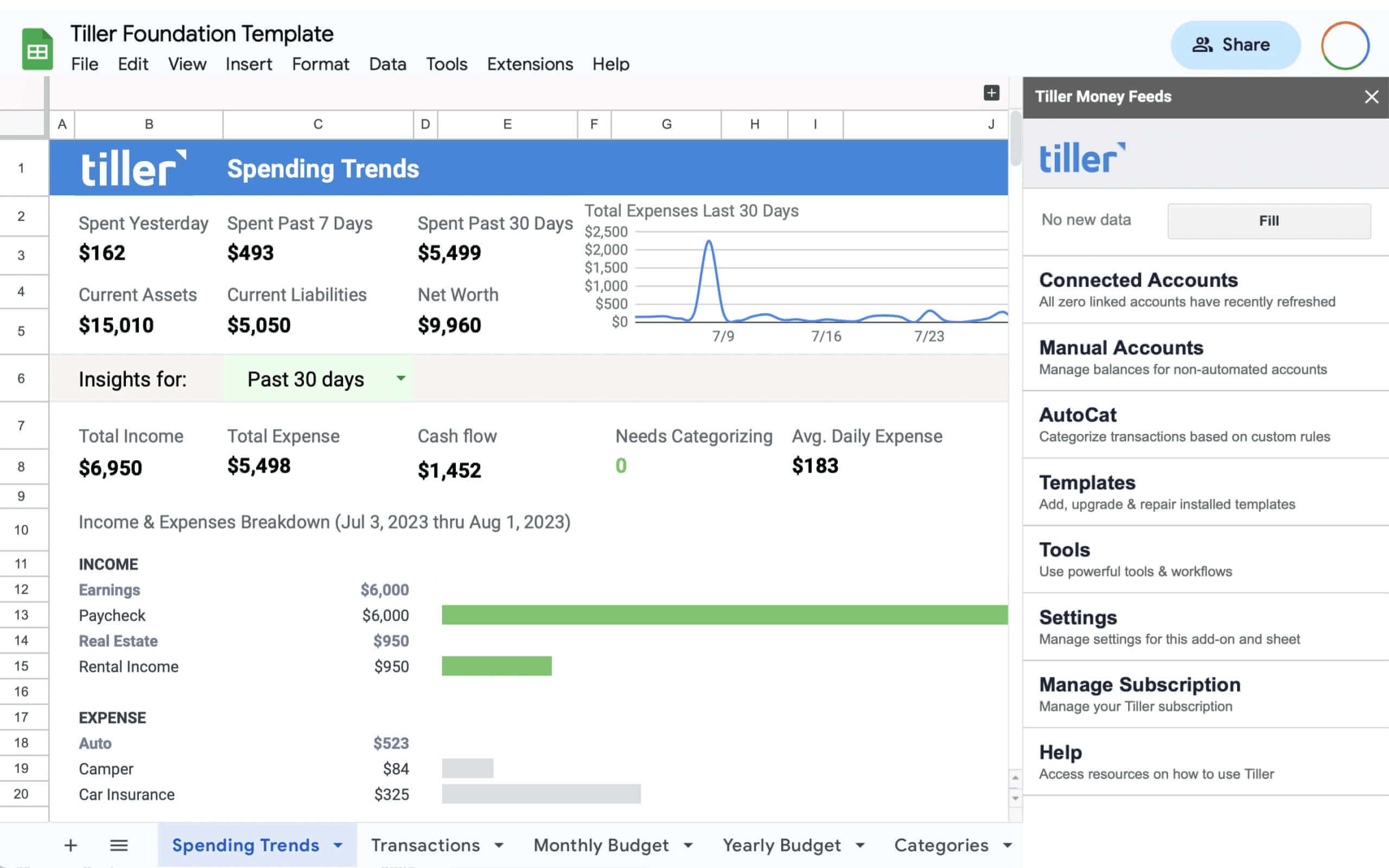 Our 11 Favorite Free Google Sheets Budget Templates Of 2025 - Tiller with regard to Budgeting Apps Or Worksheets