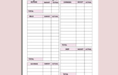 Paycheck Budget Overview Template Printable, Paycheck Budget with Printable Paycheck Budget Worksheet