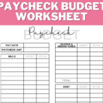 Paycheck Budget Printable, Budget Worksheet, Budget Binder, Weekly Throughout Budgeting Worksheets Uk