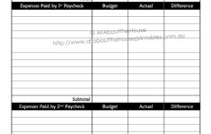 Paycheck Budgeting Printable Template Worksheet Editable Letter with Printable Paycheck Budget Worksheet