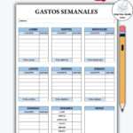 Personal Expenses Template In Spanish, Weekly Expenses, A4 Pdf To Intended For Monthly Budget Worksheet In Spanish