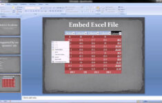 Powerpoint - Embed Excel Spreadsheet Into Slides throughout Embed The Pb Sample Budget.Xlsx Worksheet in Slide 3