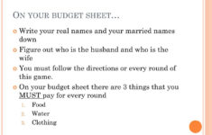 Ppt - Great Depression Class Simulation Powerpoint Presentation for Great Depression Simulation Budget Worksheet