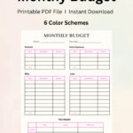 Printable Budget  Monthly Budget  Track Expenses  Budget With Debt In My Frugal Home Monthly Budget Worksheet
