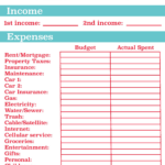 Printable Household Budget Worksheet | Nicholassnowcasani1970'S Ownd Intended For Basic Household Budget Worksheet