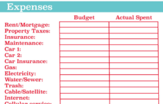 Printable Household Budget Worksheet | Nicholassnowcasani1970'S Ownd intended for Basic Household Budget Worksheet