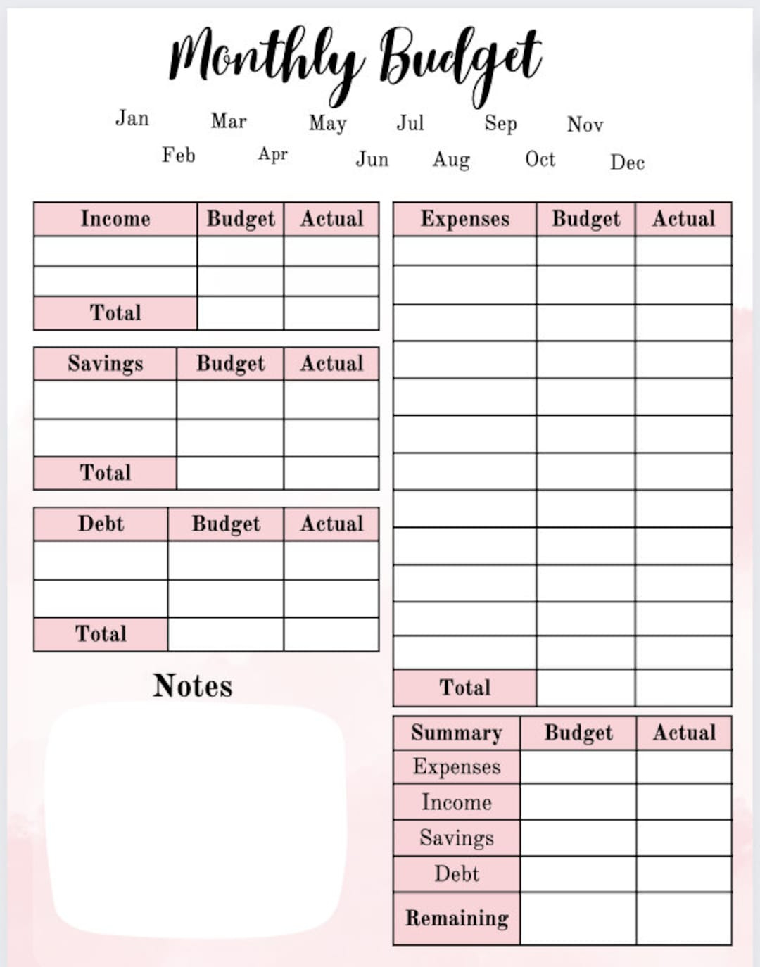 Printable Monthly Budget Template | Biweekly Budget Worksheet regarding Single Person Budget Worksheet