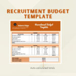 Recruitment Budget Template In Excel, Google Sheets   Download With Regard To Sample Recruitment Budget Worksheet
