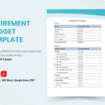 Retirement Budget Template In Word, Pdf, Google Docs   Download With Regard To Printable Template Free Retirement Budget Worksheet