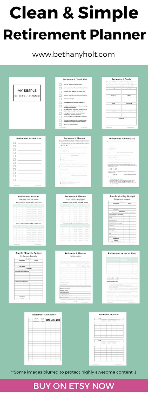 Retirement Planner, Planner Retirement, Financial Planner, Budget inside Retirement Budget Worksheet Printable