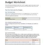 Salary Based Budgeting Worksheet   Monthly Financial Overview Within Salary Based Budgeting Worksheet