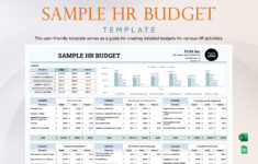 Sample Hr Budget Template In Excel, Google Sheets - Download with regard to Sample Recruitment Budget Worksheet