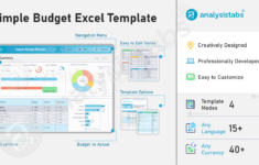 Simple Budget Excel Template inside User Friendly Budget Worksheet