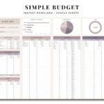 Simple Budget Template Google Sheets, Paycheck Budget Planner With Simple Budget Worksheet Google Sheets