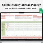 Studie Im Ausland Planer Google Sheet, Studenten Budget Tracker For Study Abroad Budget Worksheet