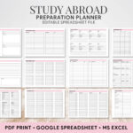 Study Abroad Planner, Student Travel Planner, Student Expense Intended For Study Abroad Budget Worksheet