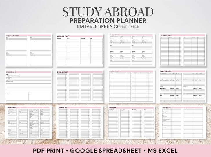 Study Abroad Budget Worksheet